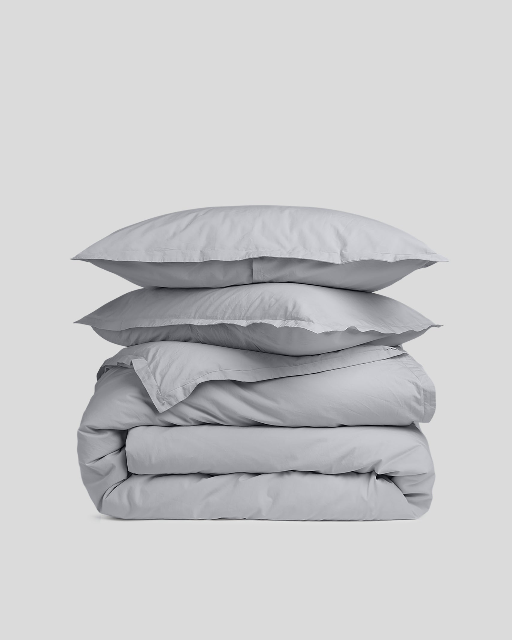 Percale Duvet Cover Set - Sky Full/Queen