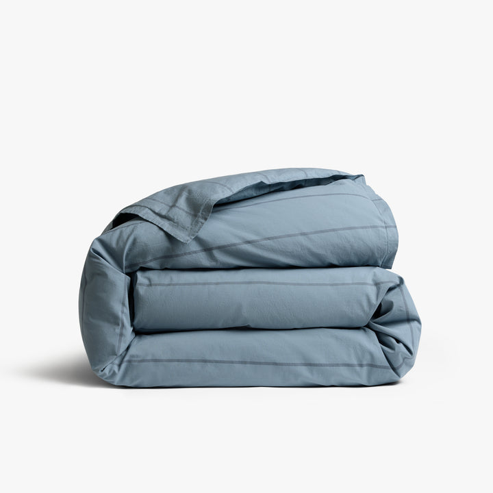 Percale Duvet Cover (Dusk Stripe)