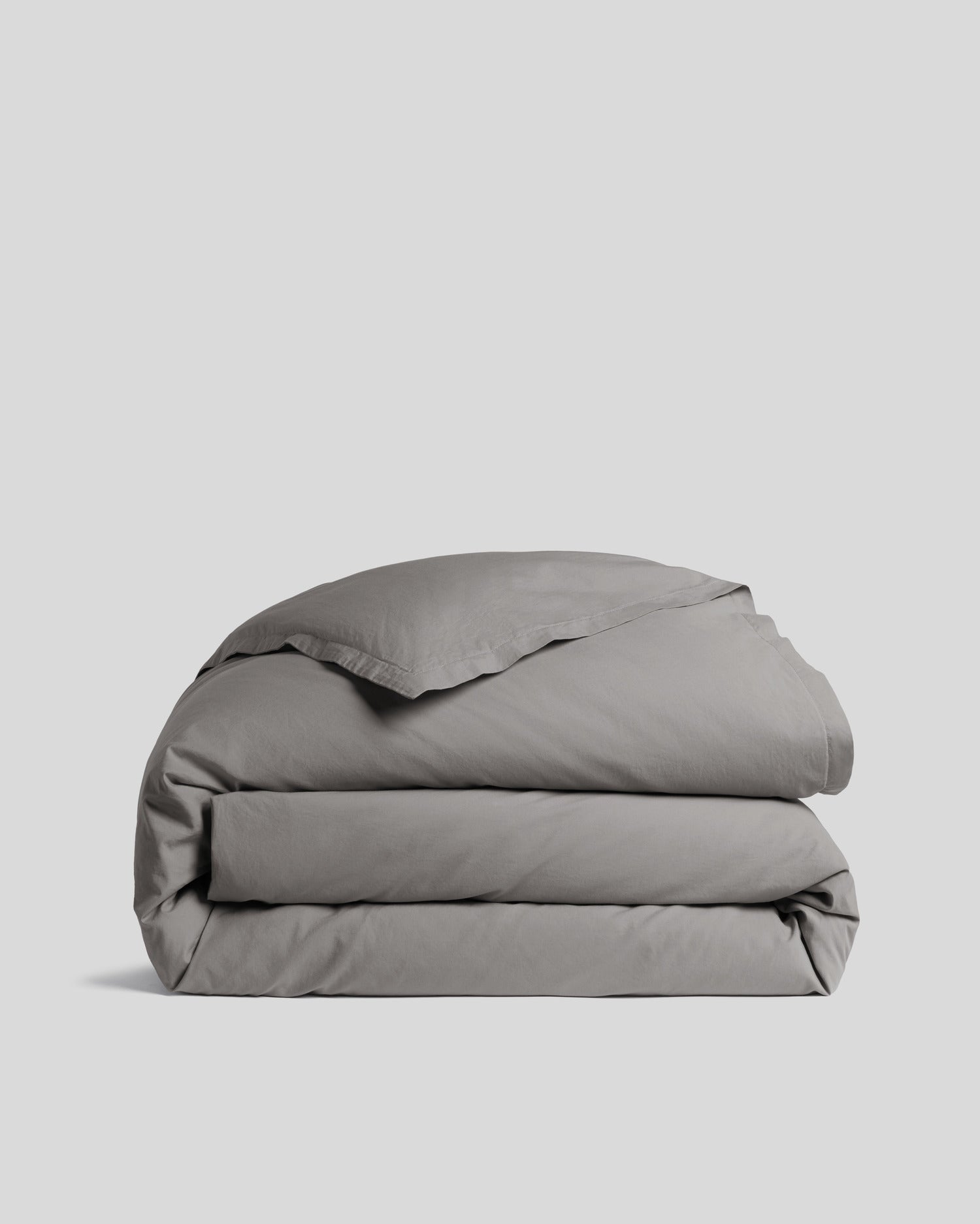 Percale Duvet Cover (Pebble)