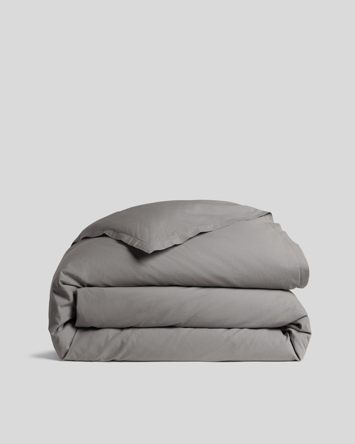 Percale Duvet Cover (Pebble)
