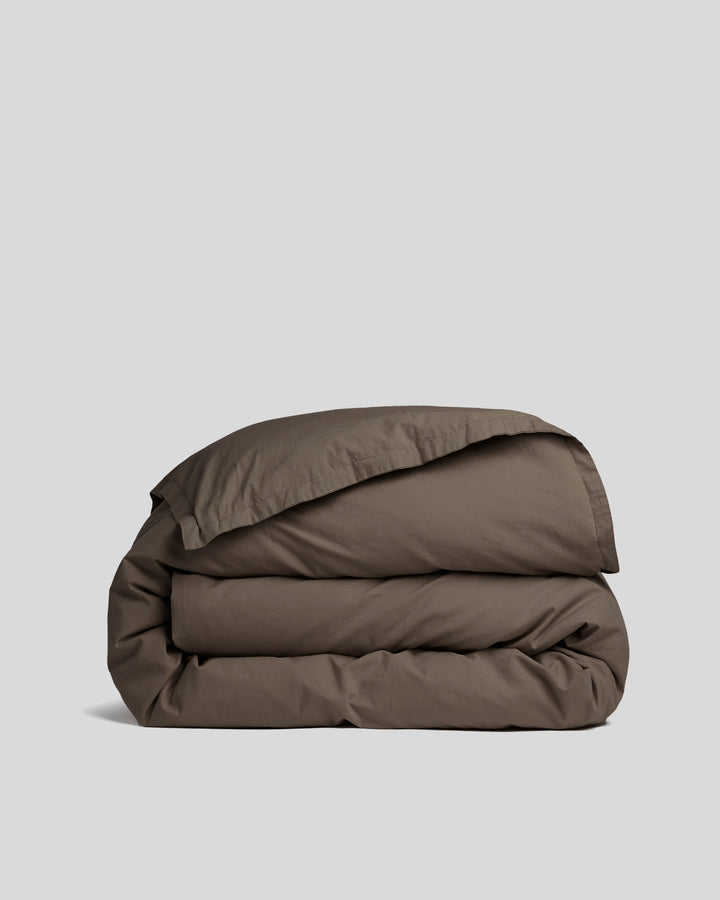 Percale Duvet Cover (Warm Grey)