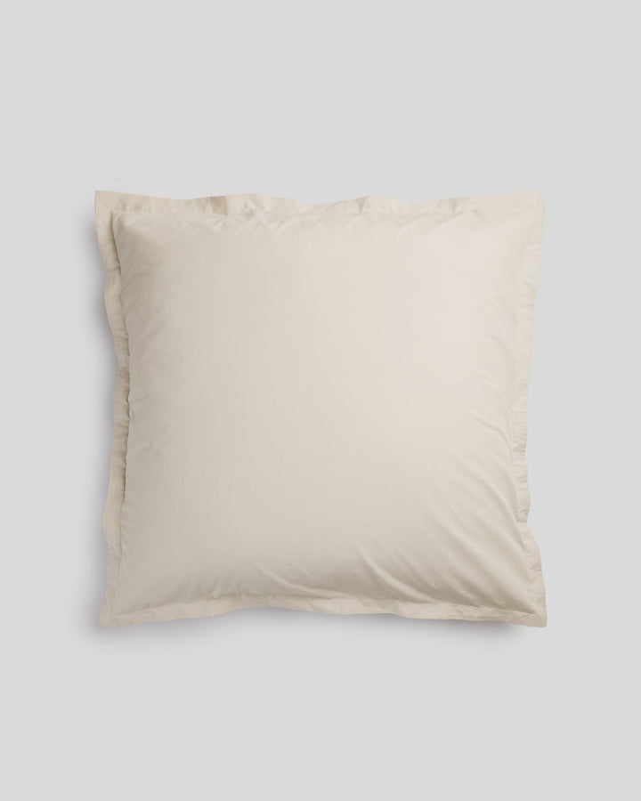 Percale Euro Sham (Bone)