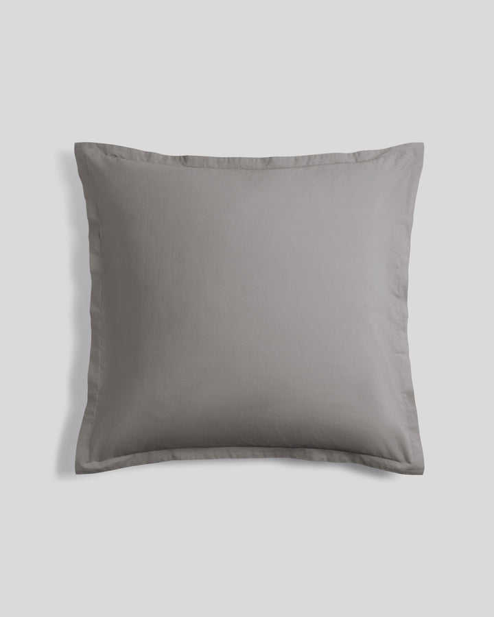 Percale Euro Sham (Pebble)