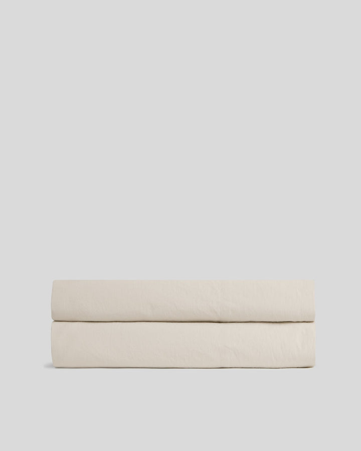 Percale Fitted Sheet (Bone)