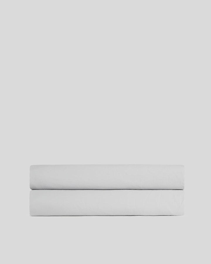 Percale Fitted Sheet (Light Grey)