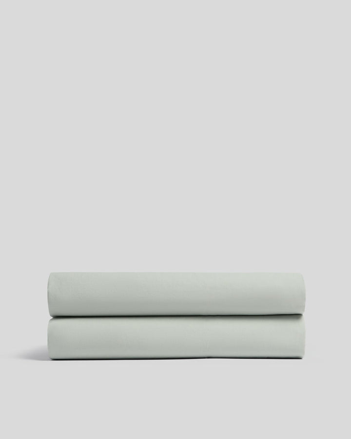 Percale Fitted Sheet (Sage)