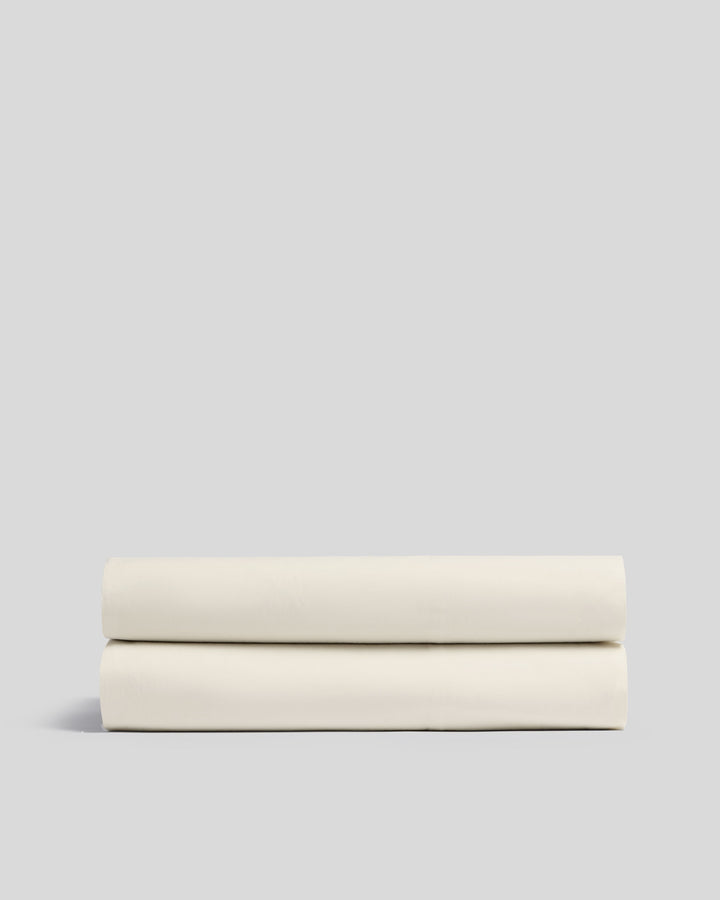 Percale Fitted Sheet (Butter)