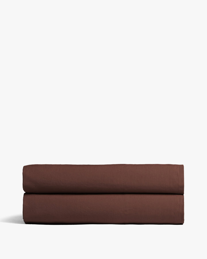 Percale Fitted Sheet - FINAL SALE (Raisin)