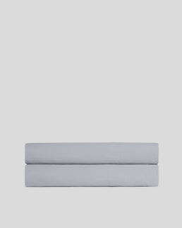Percale Fitted Sheet (Sky)