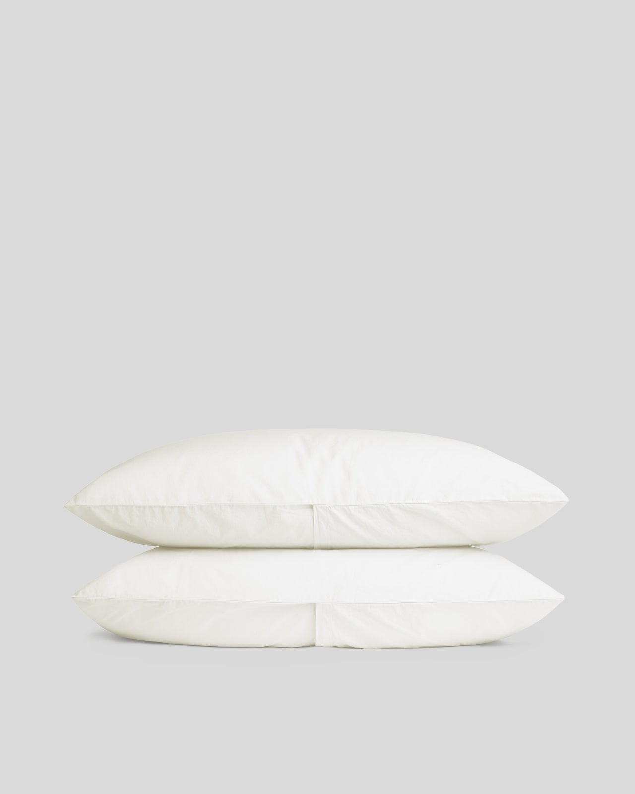 Percale Pillowcase Set (Cream) - King / Cream / Back Envelope