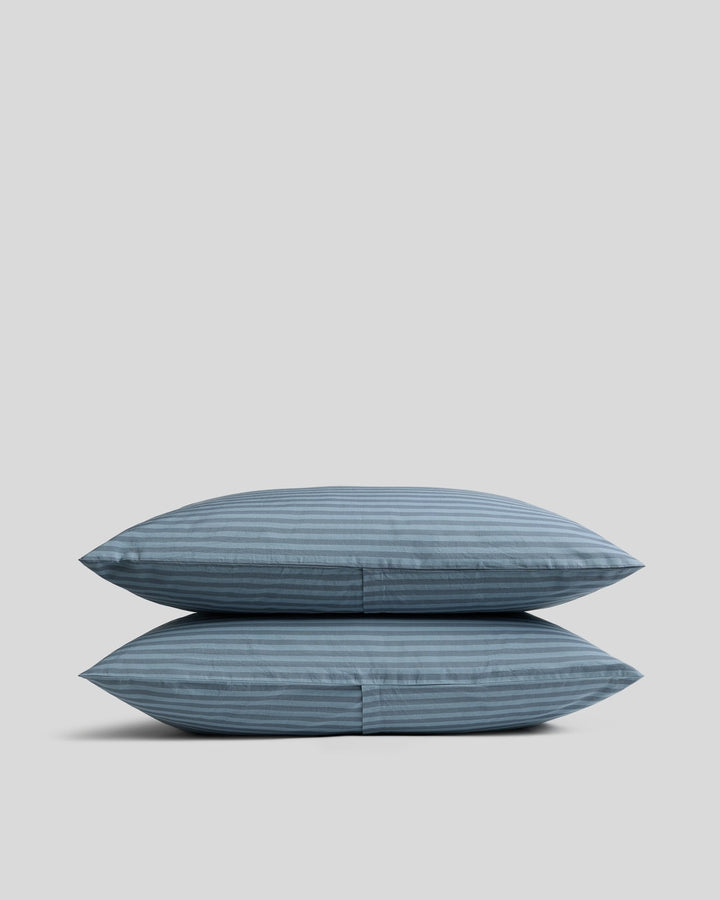 Percale Pillowcase Set (Dusk Stripe)