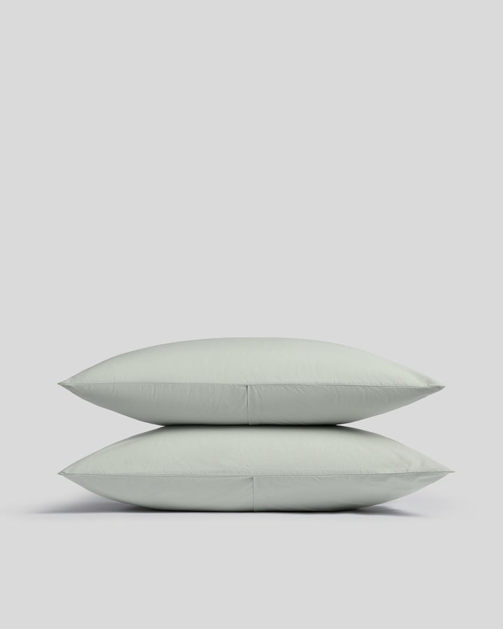 Percale Pillowcase Set (Sage)