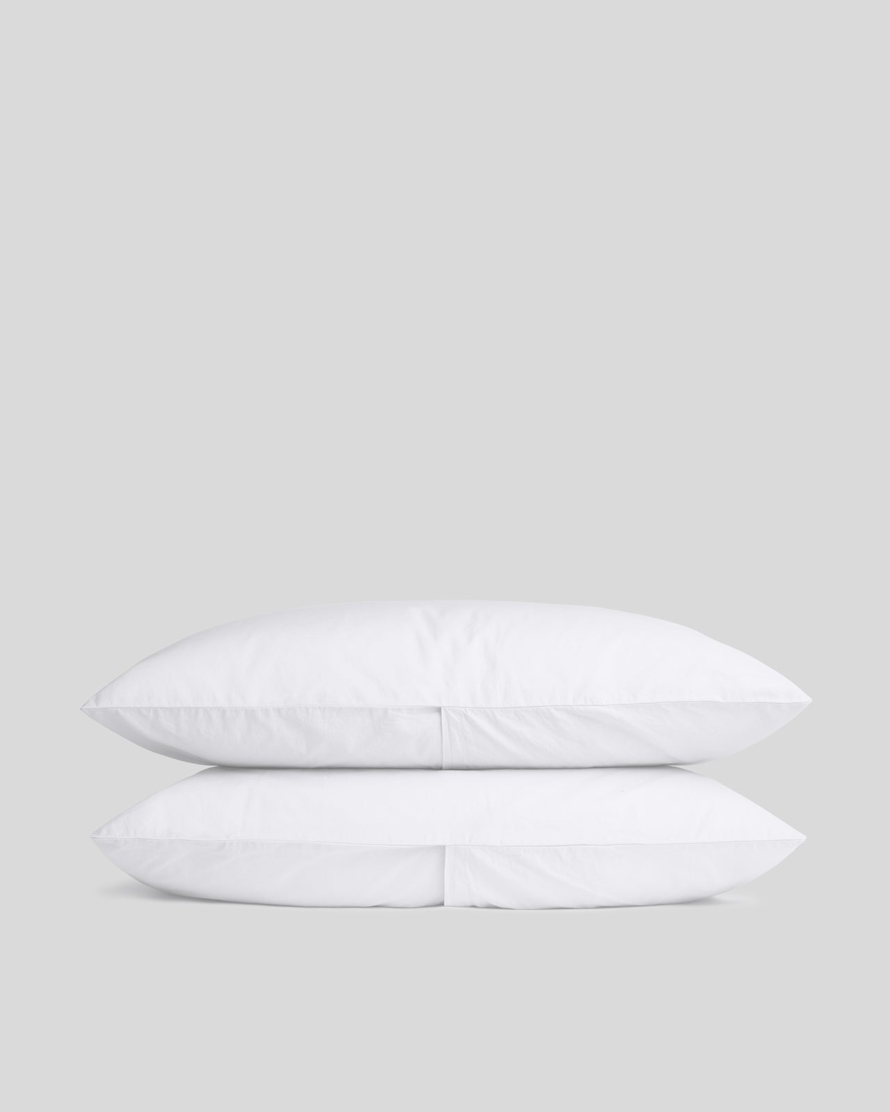 Percale Pillowcase Set (White) - Standard / White / Side Envelope