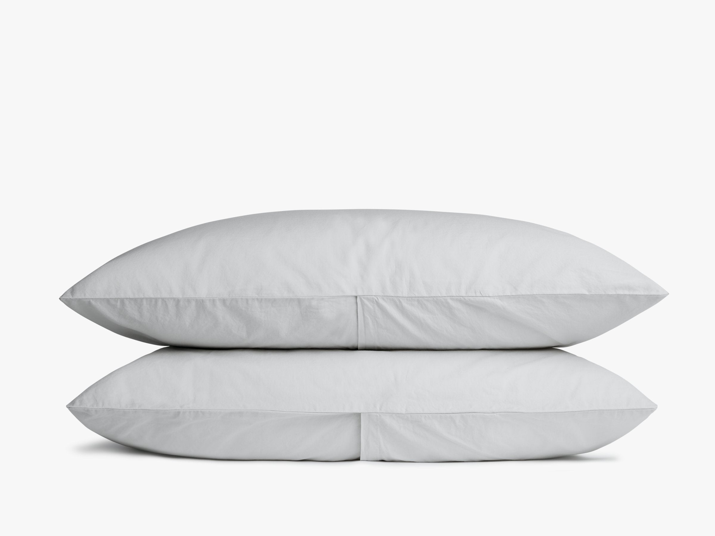 Percale Pillowcase Set (Light Grey)