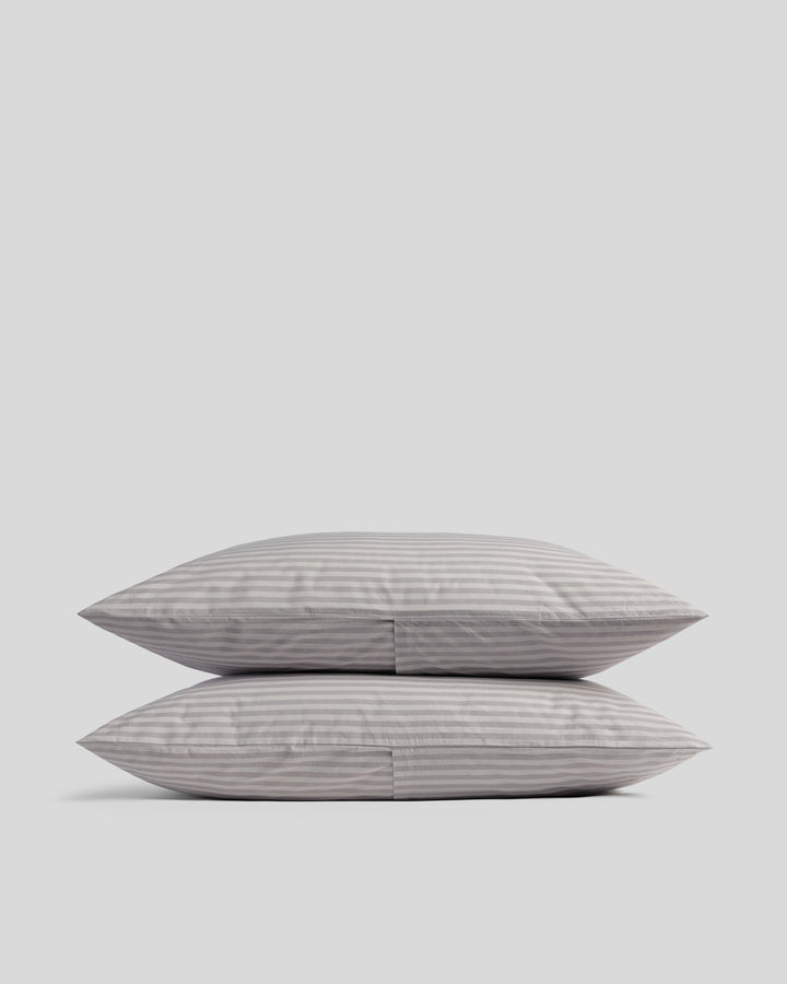 Percale Pillowcase Set (Pebble Stripe)