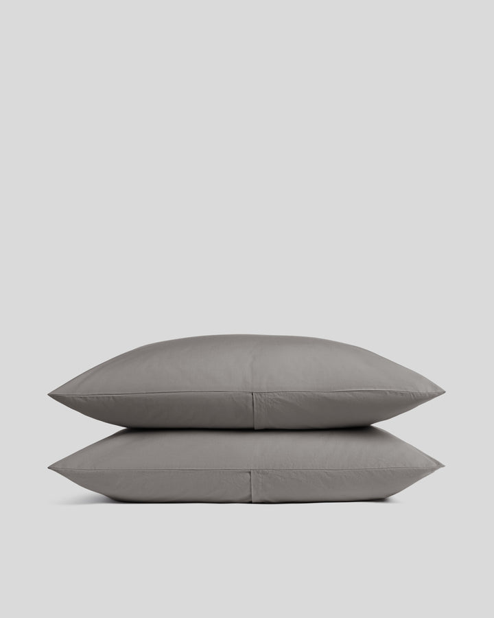 Percale Pillowcase Set (Pebble)