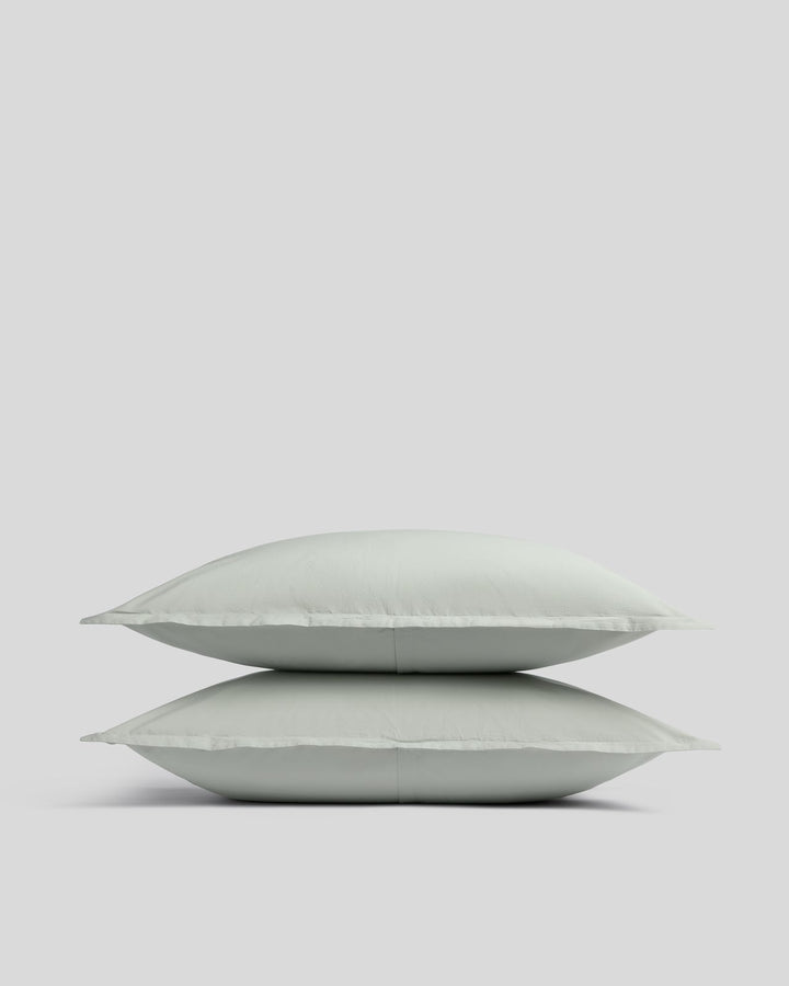 Percale Sham Set (Sage)