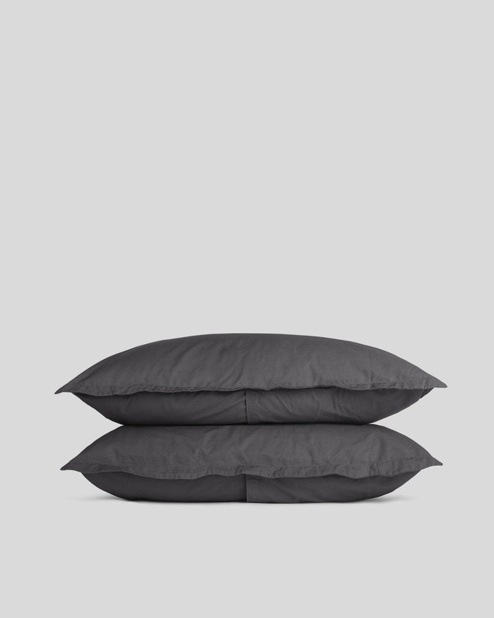 Percale Sham Set (Slate)