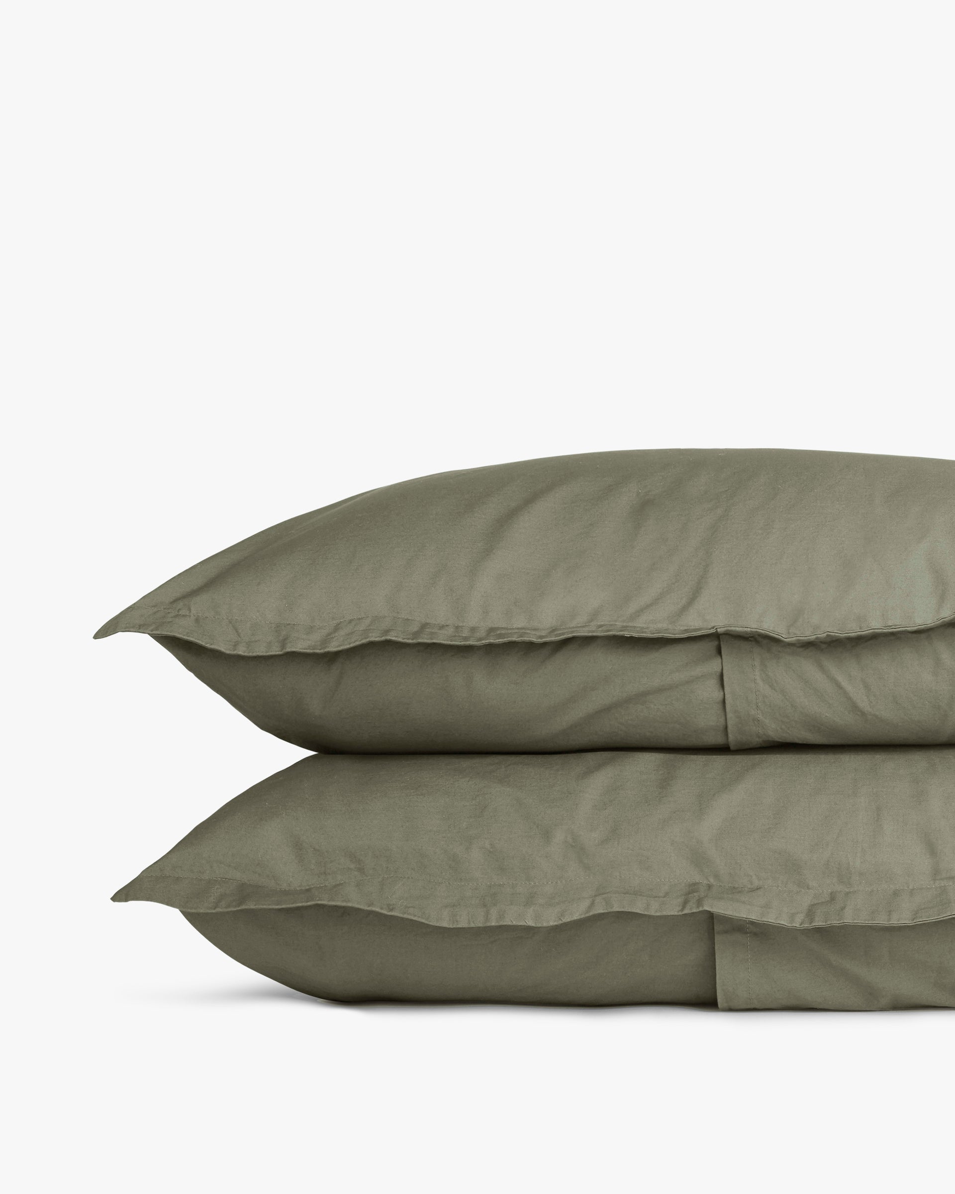 Percale Sham Set (Moss)