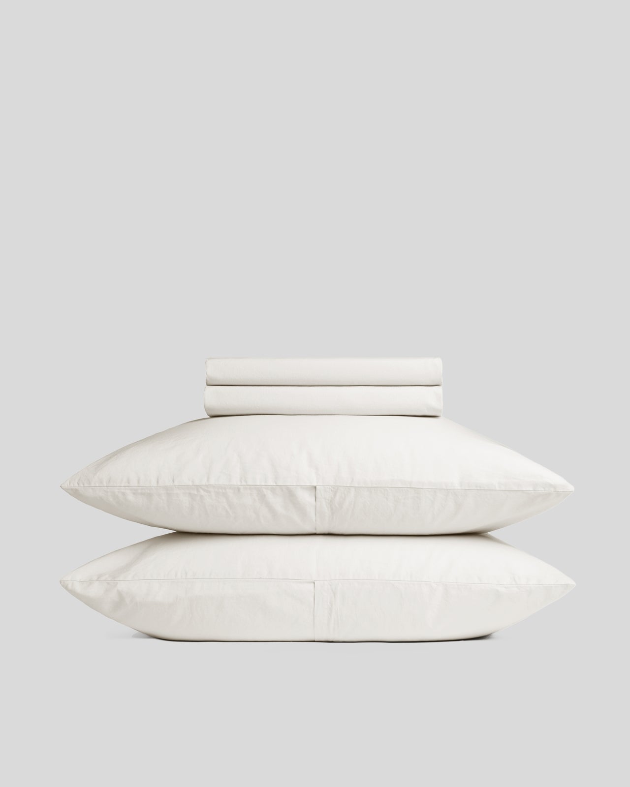 Percale Sheet Set - Cream K/CK - King / Back Envelope