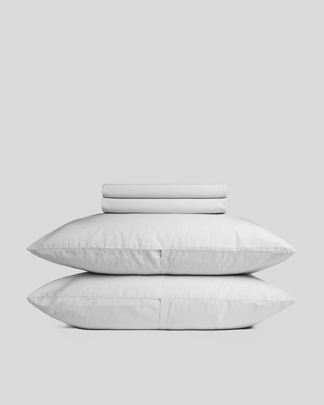 Percale Sheet Set - Light Grey