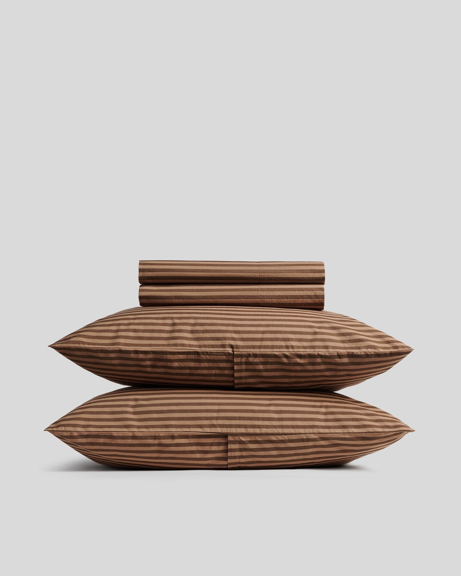 Percale Sheet Set - Adobe Stripe K/CK - King / Back Envelope