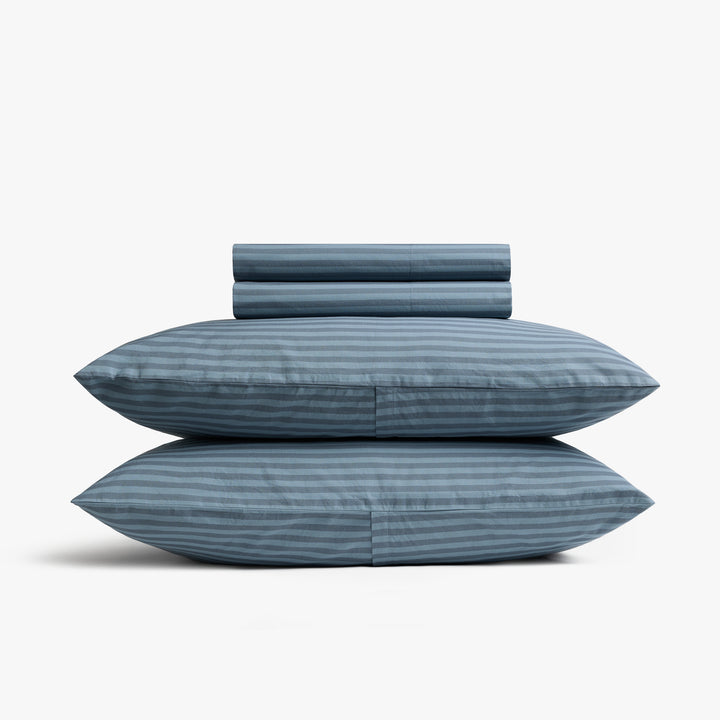 Percale Sheet Set - Dusk Stripe F/Q