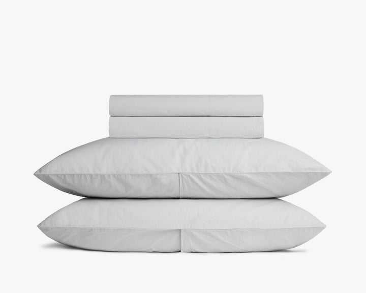 Percale Sheet Set - Light Grey K/CK