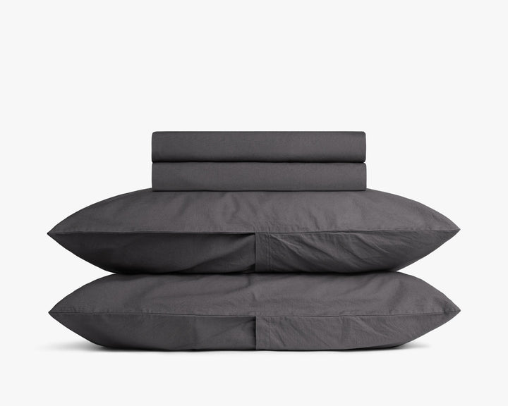 Percale Sheet Set - Slate K/CK