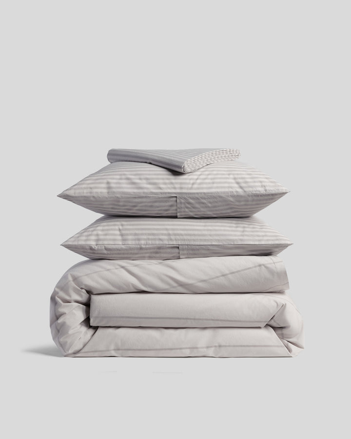 Percale Venice Set - Pebble Stripe F/Q