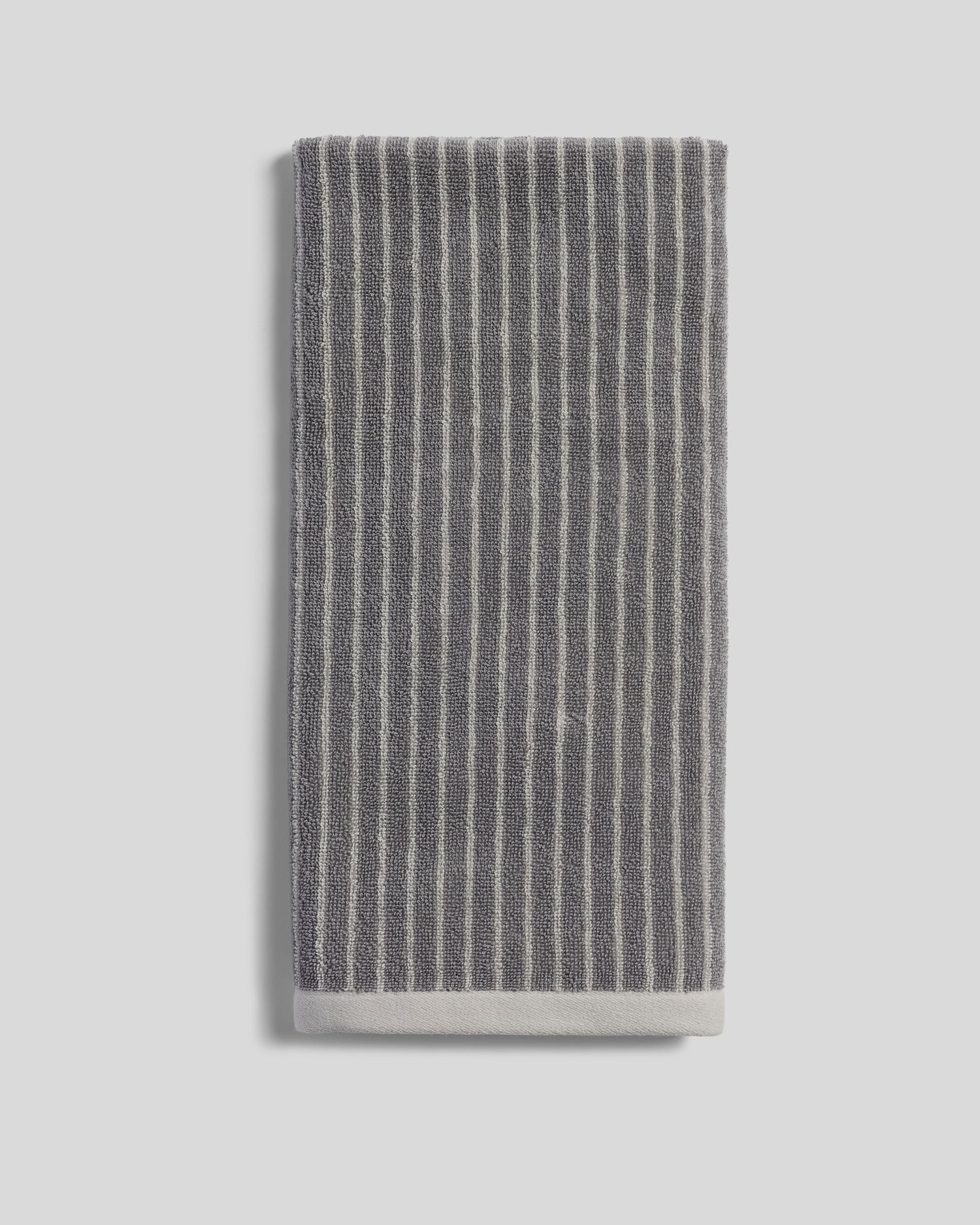 Pinstripe Towels (Pebble and Dove) - Bath Towel / Pebble and Dove