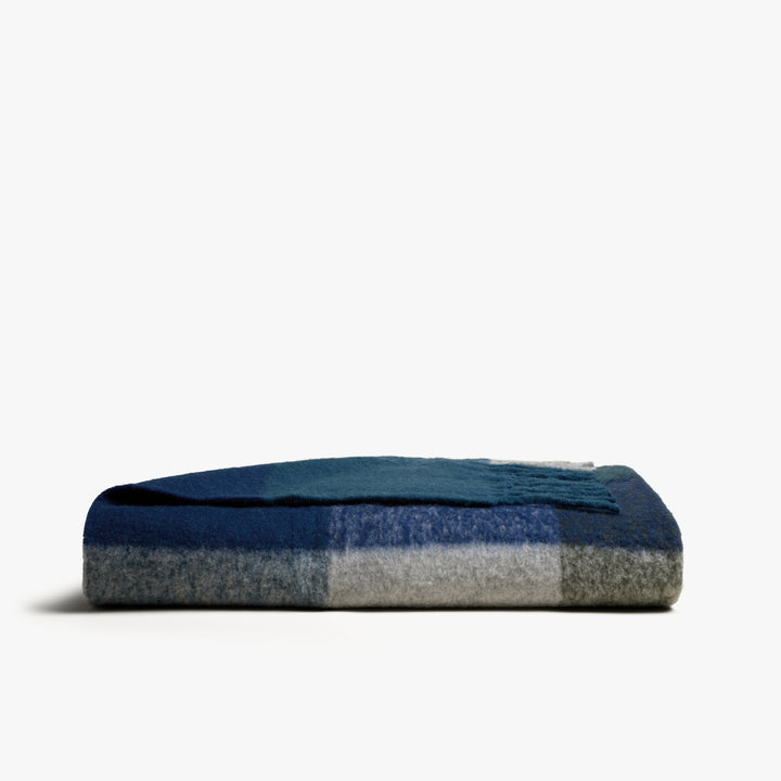 Plaid Wool Alpaca Throw (Midnight Plaid)