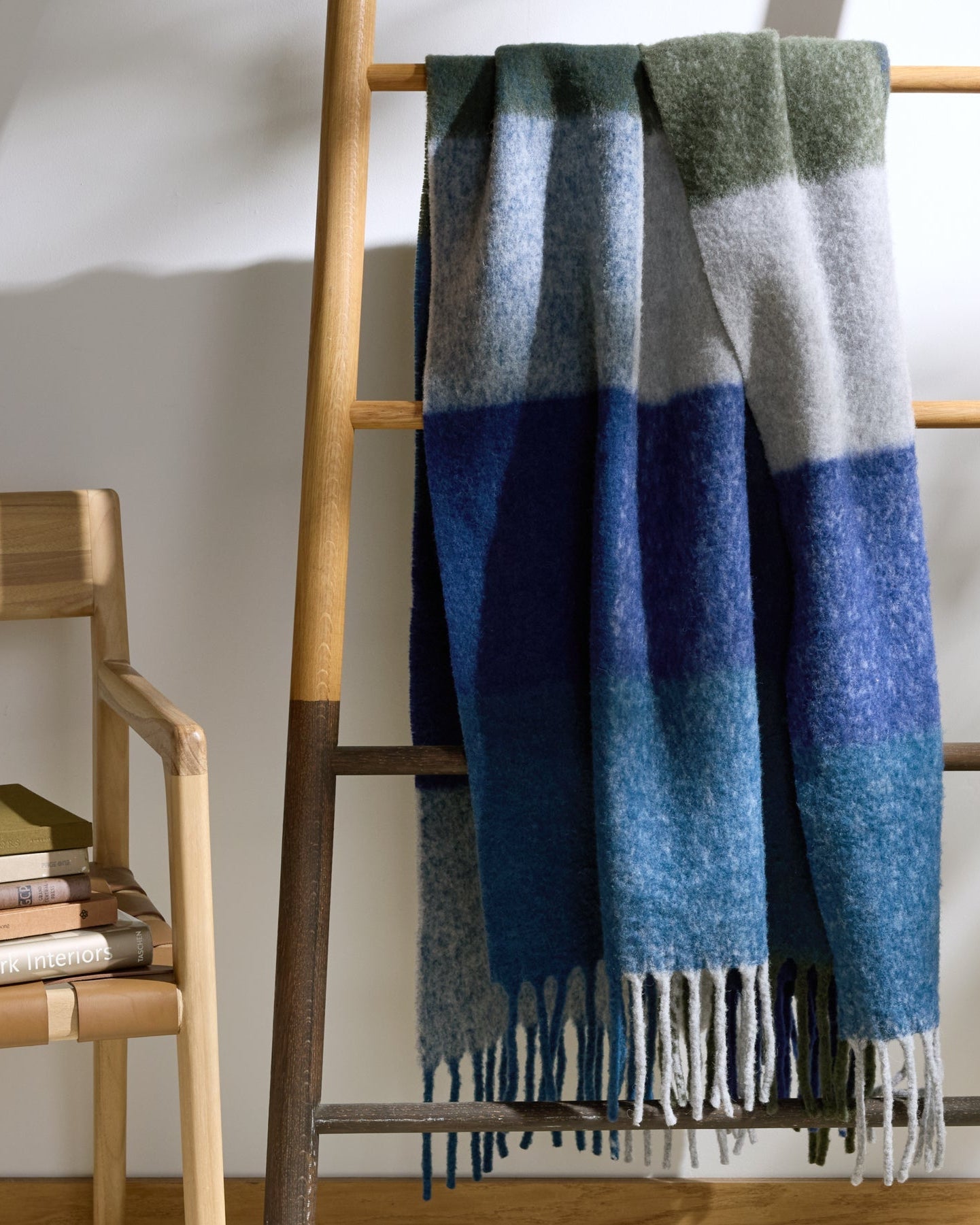 Plaid Wool Alpaca Throw - Thumbnail 2