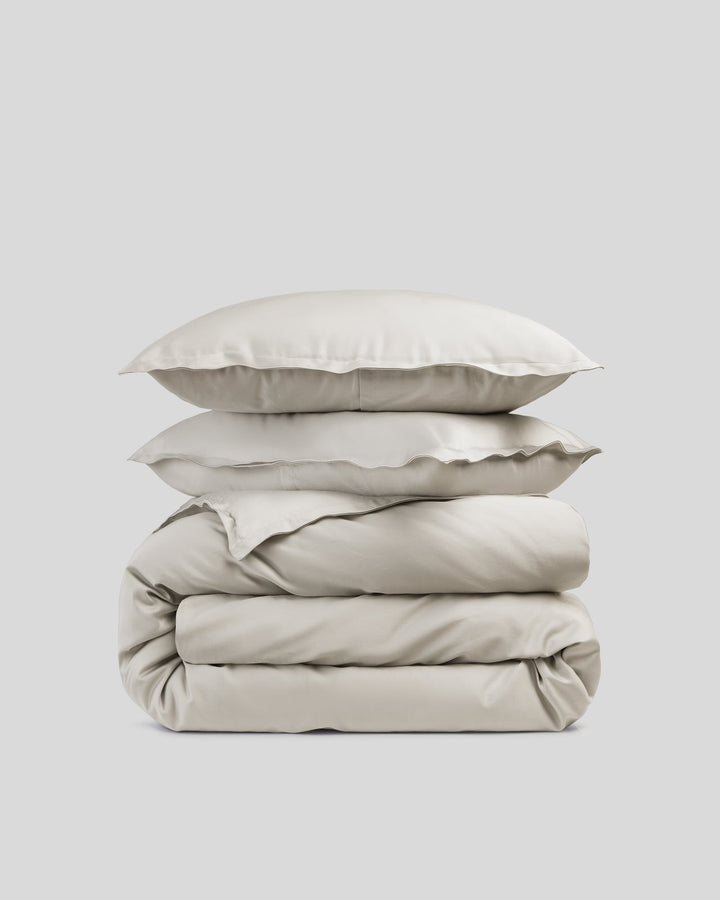 Sateen Duvet Cover Set - Bone F/Q