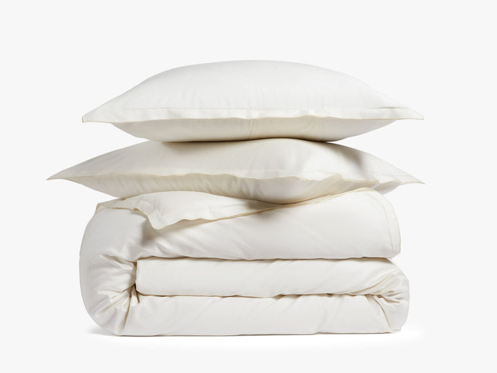 Sateen Duvet Cover Set - Cream F/Q