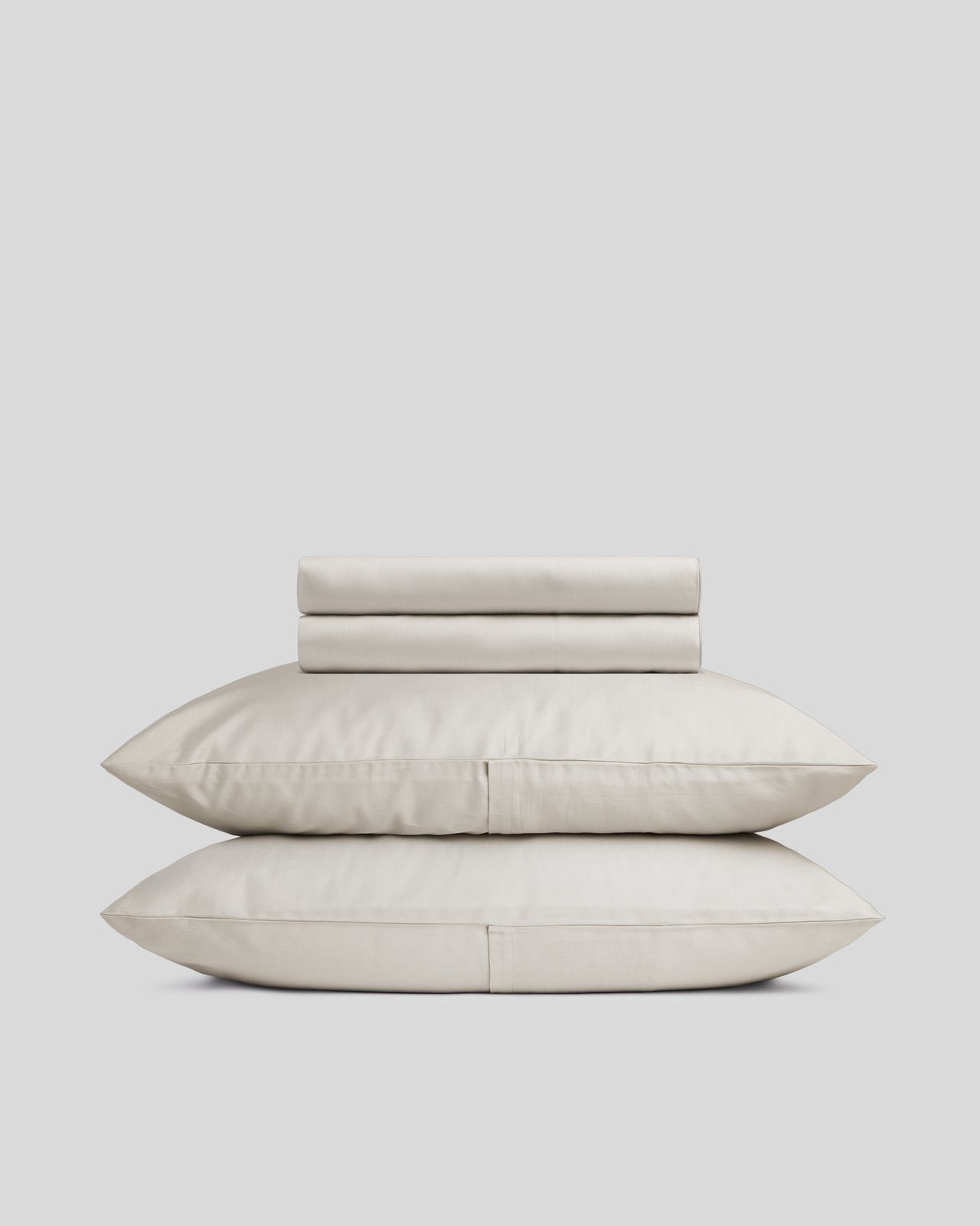 Sateen Sheet Set - Bone K/CK - King / Side Open