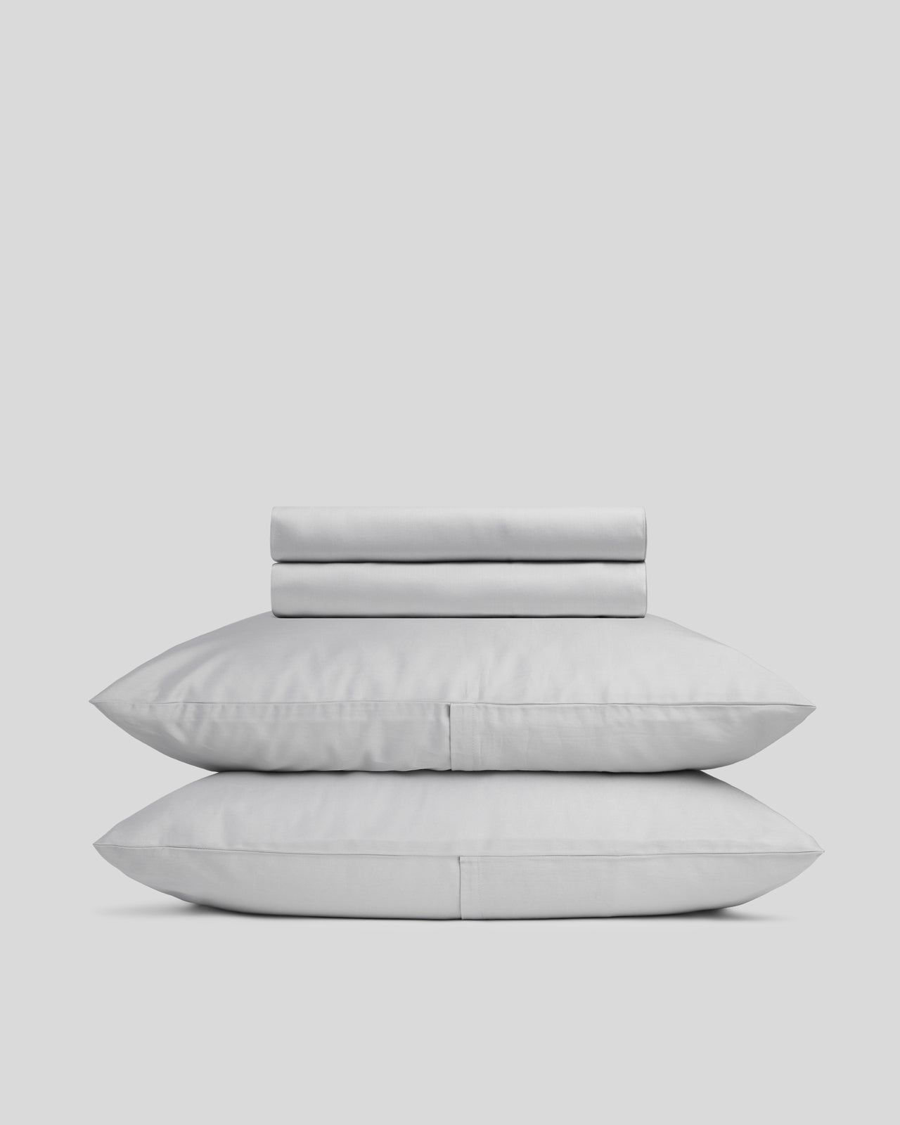Sateen Sheet Set - Light Grey King / Side Open