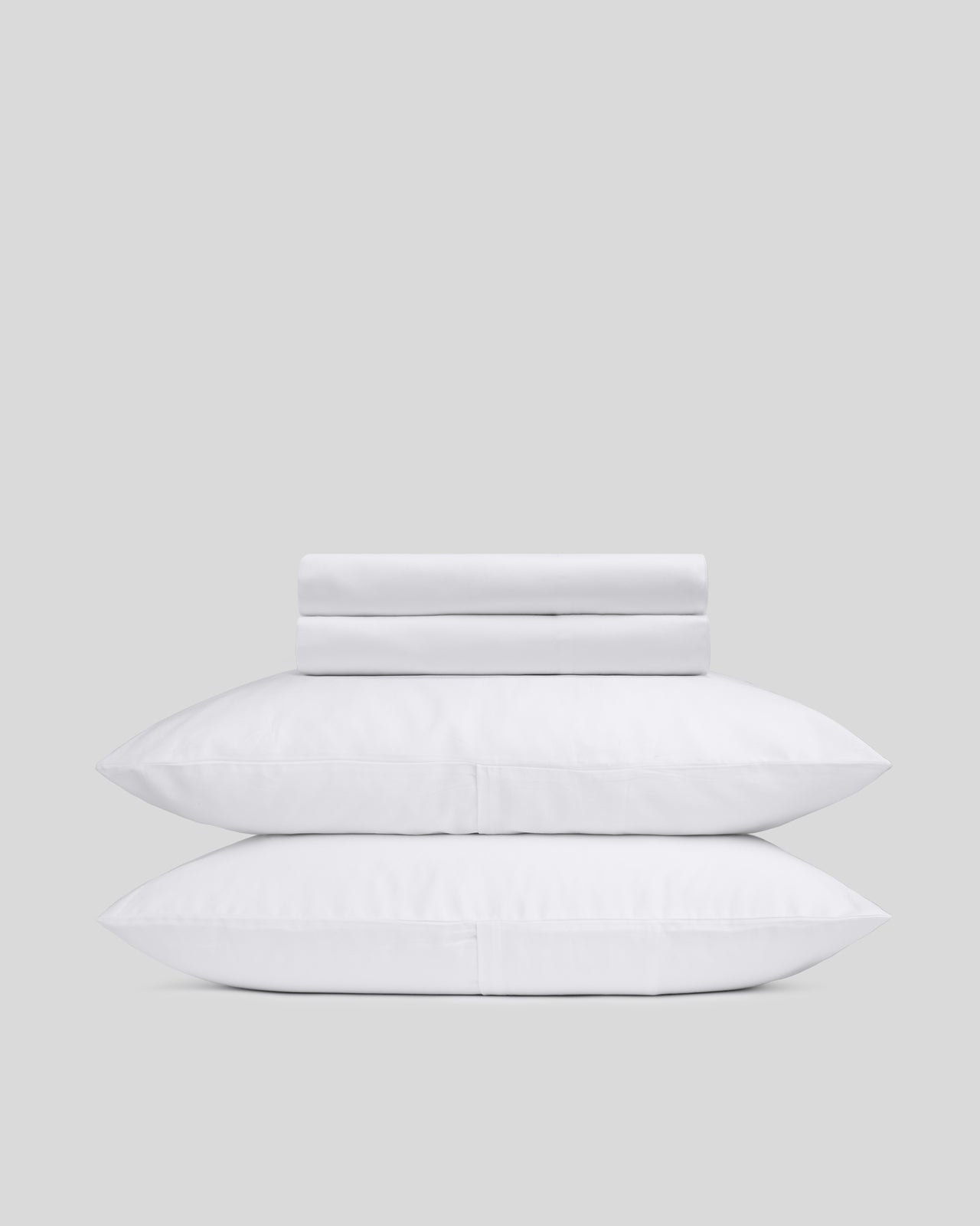 Sateen Sheet Set - White K/CK - King / Back Envelope