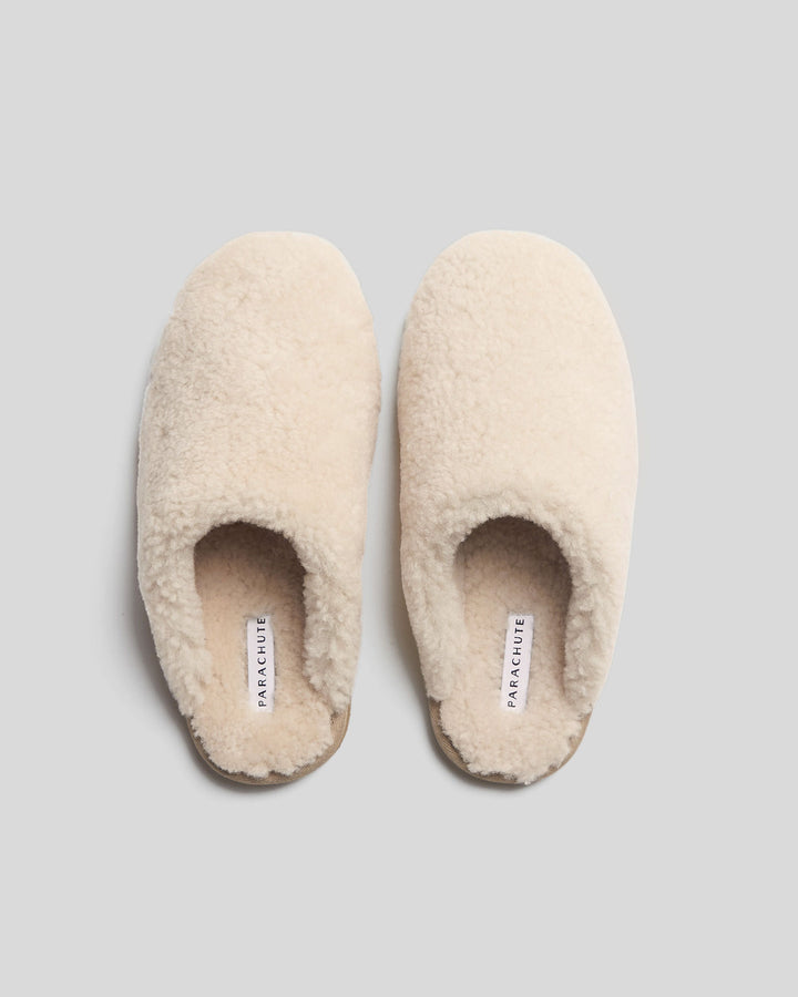 Shearling Wool Clogs (Natural)