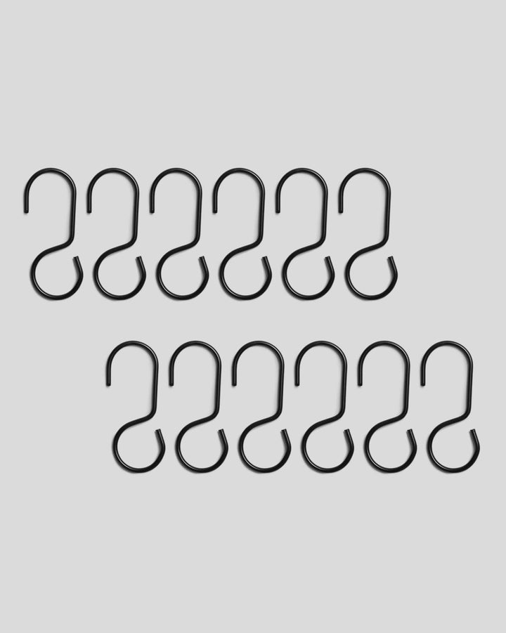 Shower Curtain Hooks (Matte Black)