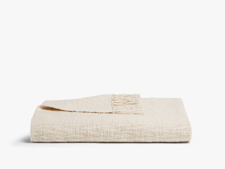 Soft Cotton Throw (Ivory)