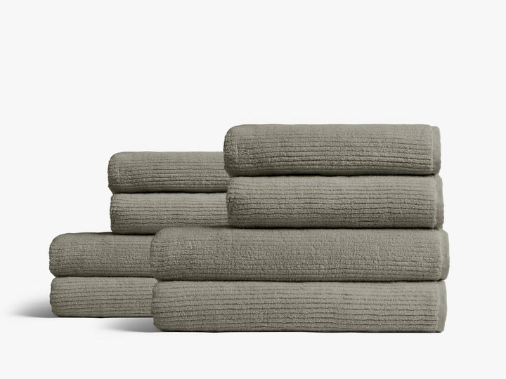4+4 Soft Rib Bath Bundle - Moss