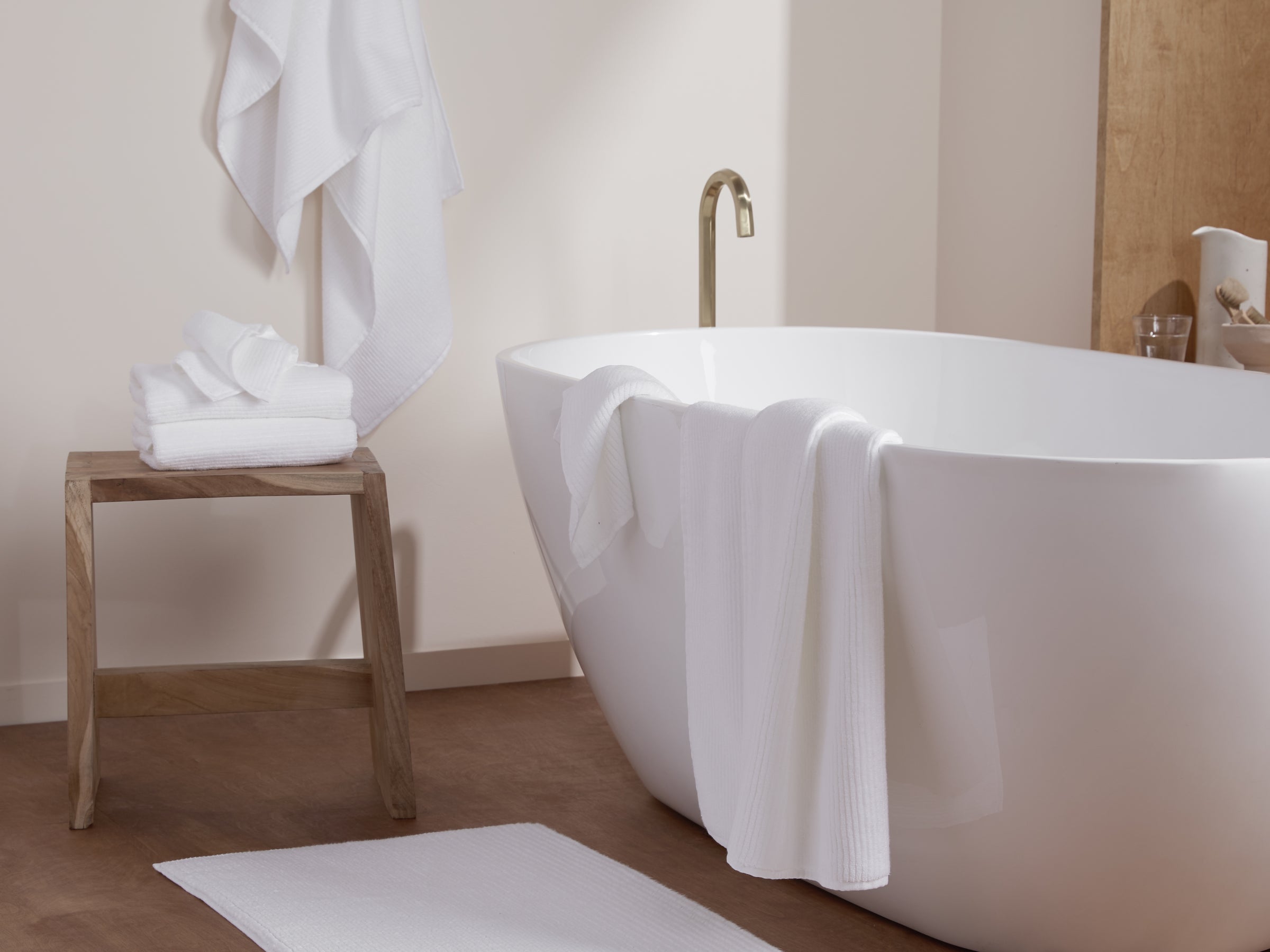 4+4 Soft Rib Bath Bundle - White – Parachute Home