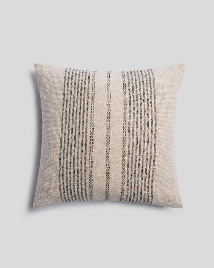 Taos Stripe Pillow Cover (Natural with Soft Black)