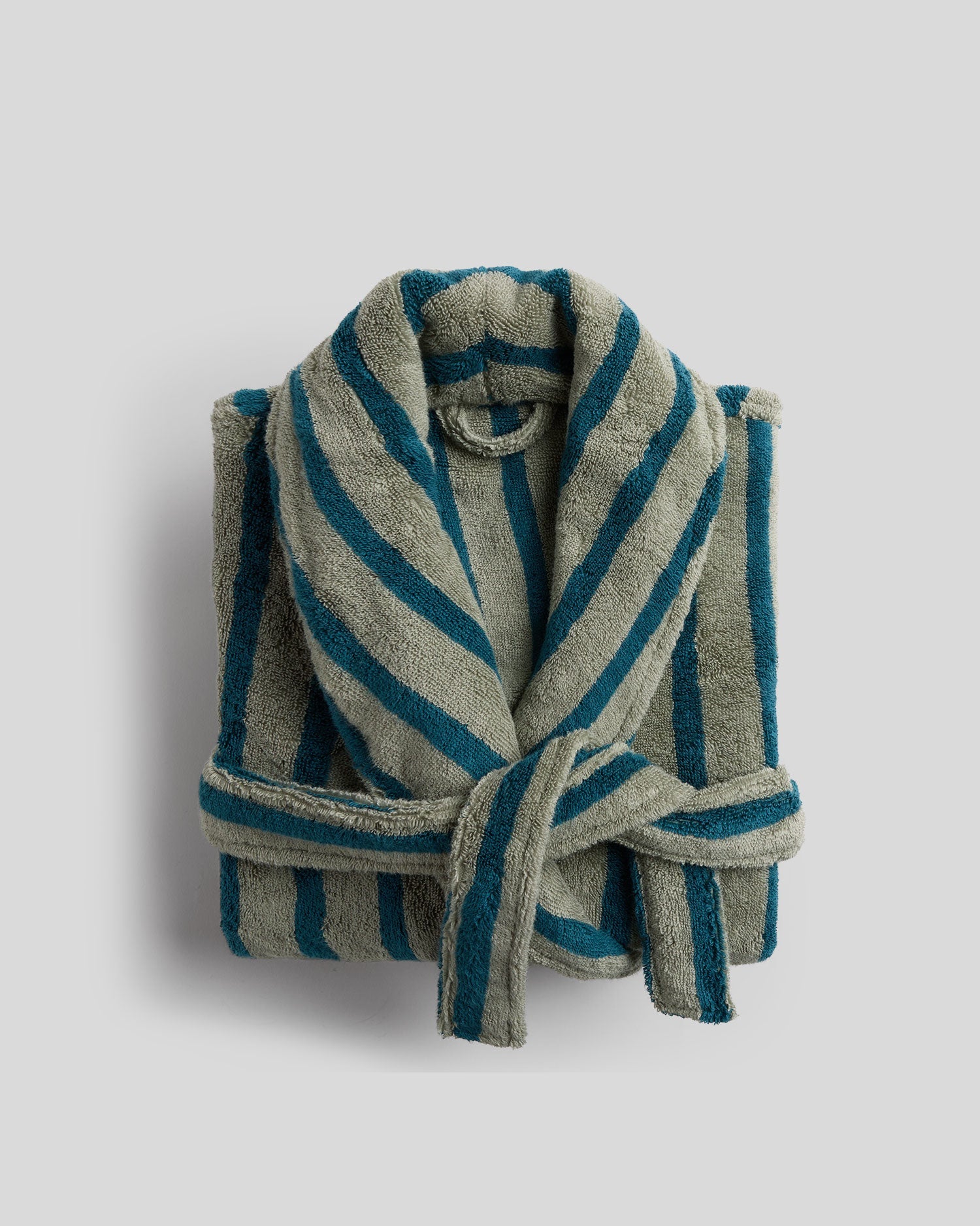 Terry Stripe Robe (Moss and Peacock) -medium Moss and Peacock