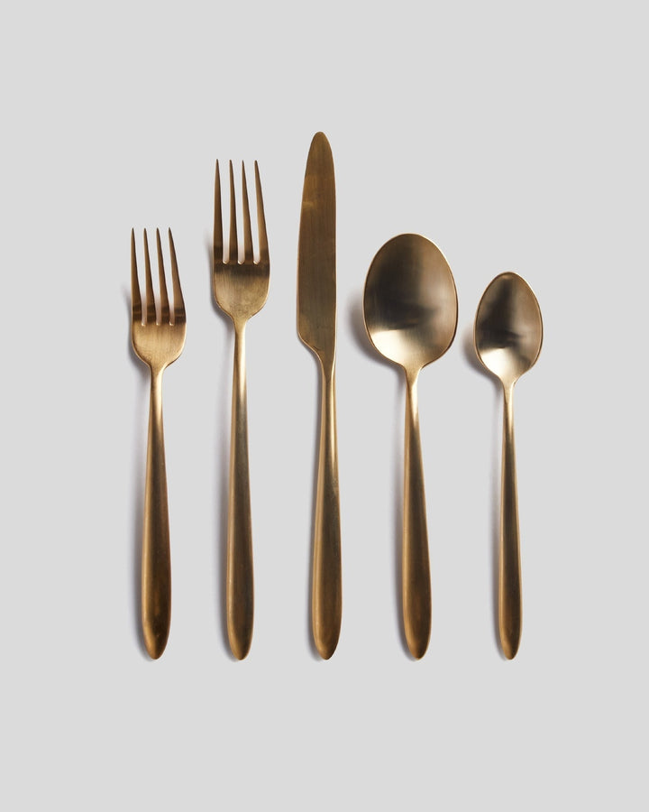 Velo Flatware Set (Brushed Gold)