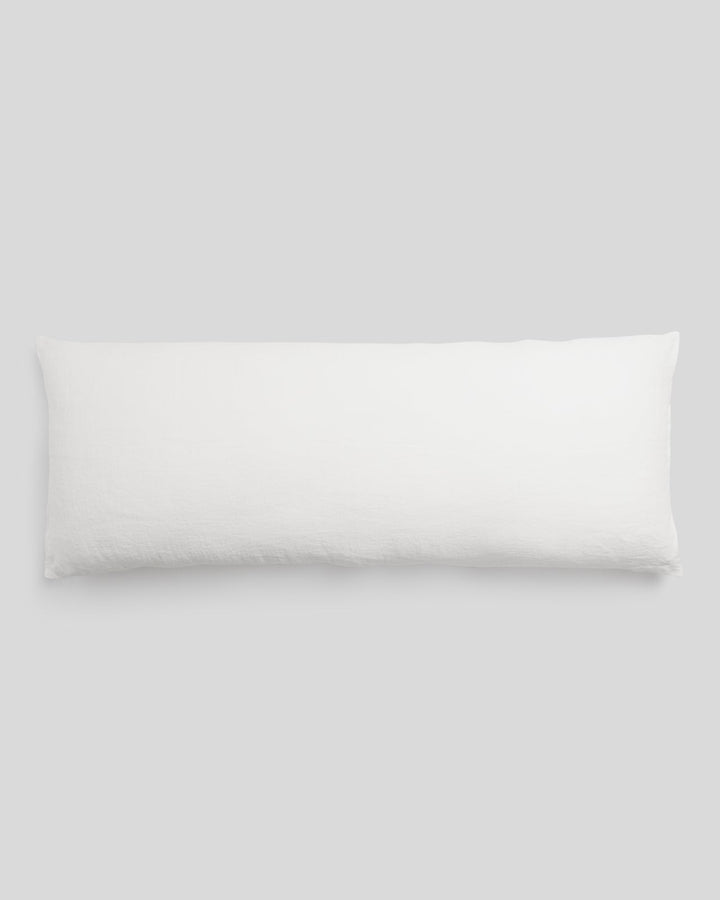 Vintage Linen Body Pillow Cover (Antique White)