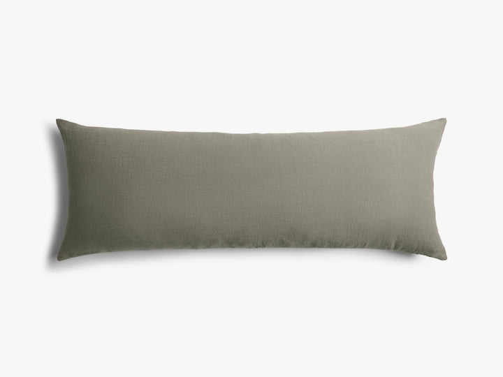 Vintage Linen Body Pillow Cover (Moss)