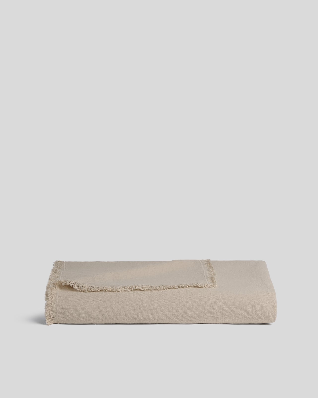 Vintage Linen Throw (Natural) - Natural