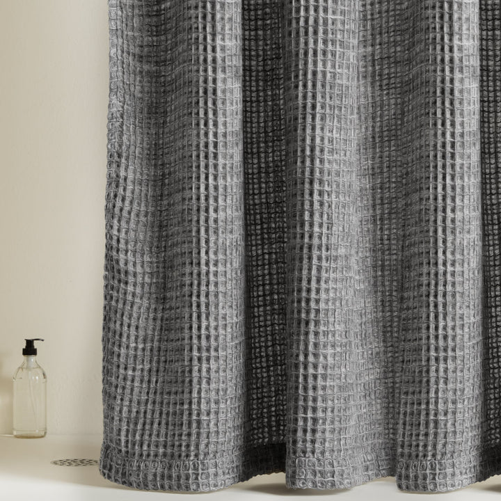 Waffle Shower Curtain (Grey)
